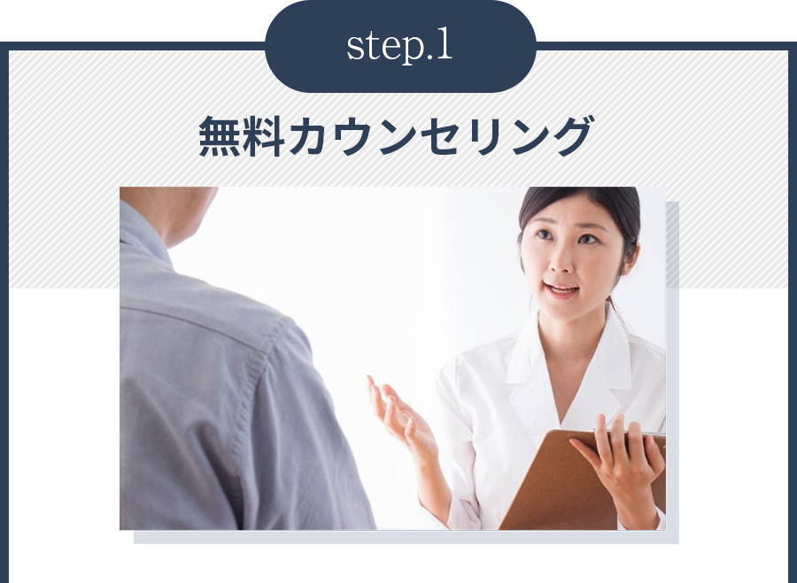 STEP01.無料カウンセリング